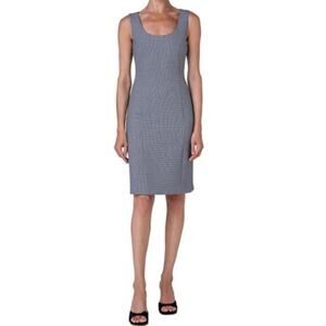 Sleeveless Gray Midi Sheath Dress